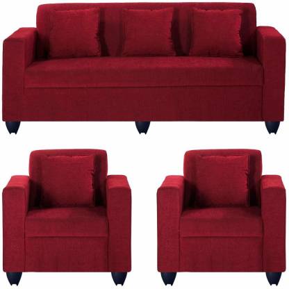 Royal Wood Leather 3 1 Red Sofa, Wood And Leather Sofa Set
