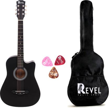 REVEL RVL-38C-LGP-BK Acoustic Guitar Linden Wood Ebony Right Hand Orientation  (Black) at Rs. 2278