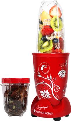 Wonderchef NA Nutri blend Red with Free 2 in 1 Peeler 400 W Mixer Grinder Red, 2 Jars