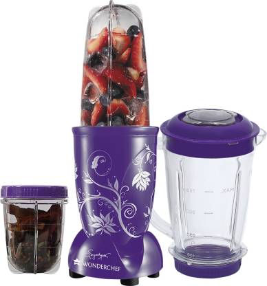 WONDERCHEF Nutri-blend Purple with Jar 63152295 400 W Juicer Mixer Grinder (3 Jars, Purple)