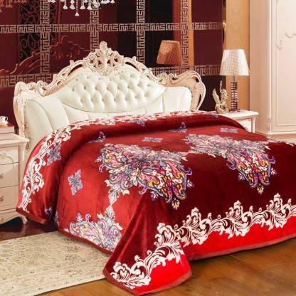 Signature Floral Single Coral Blanket for  Mild Winter