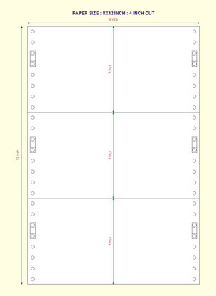 dot matrix paper size