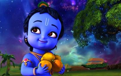 Baal Krishna Animated Cartoon Poster-High Resolution Paper Print - Religious posters in India - Buy art, film, design, movie, music, nature and educational paintings/wallpapers at Baal Krishna Animated Cartoon Poster-High Resolution Paper Print - Religious posters in India - Buy art, film, design, movie, music, nature and educational paintings/wallpapers at
