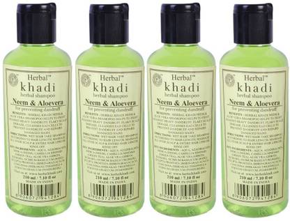 Khadi Herbal Neem Aloevera Shampoo Pack Of 4 Price In India Buy Khadi Herbal Neem Aloevera Shampoo Pack Of 4 Online In India Reviews Ratings Features Flipkart Com
