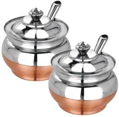 Ghee Pot  Steel and Copper Bottom Oil Container 250 ml 