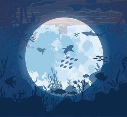 Ocean Under The Moon Moon Quotes Wall Poster Romantic Poster Moon Poster Paper Print Art Paintings Posters In India Buy Art Film Design Movie Music Nature And Educational Paintings Wallpapers At Flipkart Com