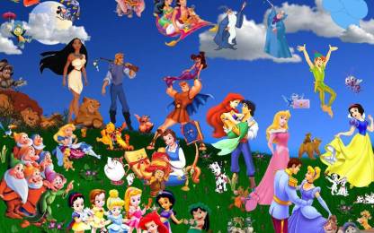 Disney Characters |Cartoon Poster -Children Poster- High Resolution Paper  Print - Animation & Cartoons, Decorative posters in India - Buy art, film,  design, movie, music, nature and educational paintings/wallpapers at  