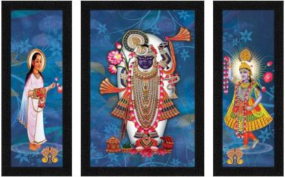 Art Amori Lord Shrinathji with Yamunaji and Mahaprabhuji 3 Piece Painting  Digital Reprint 20 inch x 30 inch Painting Price in India - Buy Art Amori  Lord Shrinathji with Yamunaji and Mahaprabhuji