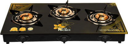 surya aksh 3 burner glass top
