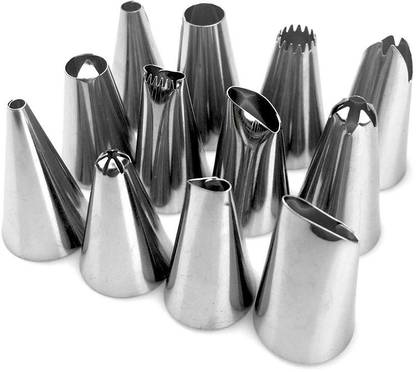 Lampiris 12 Piece/Set Rose Tulip Icing Piping Nozzle Cake Decorating Tip Tool Mold 12 Piece/Set Rose Tulip Icing Piping Nozzle Cake Decorating Tip Tool Mold Kitchen Tool Set