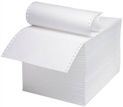 niveau Scully Brøl Flipkart.com | Meghraj Dot Matrix Printer Paper Continuous 10x12x1=6" 80  gsm Printer Paper - Printer Paper