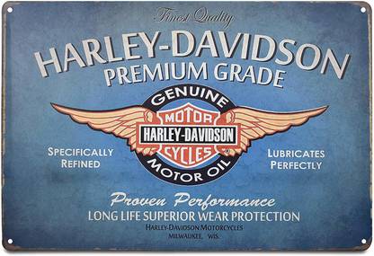 House of Queens Harley Davidson Retro Vintage Decorative Tin ...