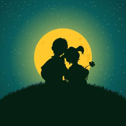 Kids Under Moonlight Moon Quotes Wall Poster Romantic Poster Moon Poster Paper Print Paper Print Art Paintings Posters In India Buy Art Film Design Movie Music Nature And Educational Paintings Wallpapers At Flipkart Com