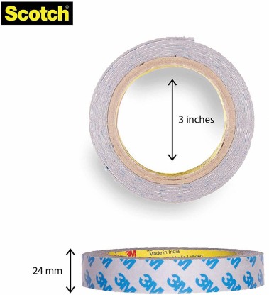 Strong Single-New No Liner 6 Dispensered Rolls 1/2 x 500 Inches 6137H-2PC-MP Engineered for Office and Home Use Scotch Brand Double Sided Tape 