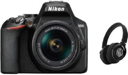 Nikon D3500 DSLR Camera AF-P DX NIKKOR 18-55mm (With Starboy Headphone) DSLR Camera AF-P DX NIKKOR 18-55mm f/3.5-5.6G VR  (Black) thumbnail