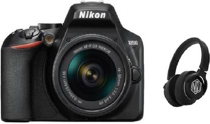 Nikon D3500 DSLR Camera AF-P DX NIKKOR 18-55mm (With Starboy Headphone) DSLR Camera AF-P DX NIKKOR 18-55mm f/3.5-5.6G VR (Black) thumbnail