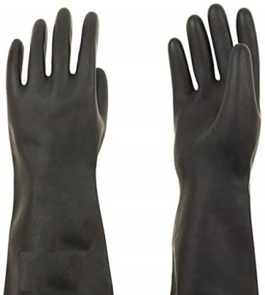 Comes With TCH Anti-Bacterial Pen! Extra Large Red & Black Slim Fitting Natural Rubber Latex Grip Coated Work Safety Gloves With Breathable Backing XL 