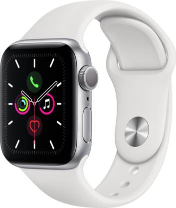 Apple Watch Series 5 GPS 40 mm Silver Aluminium Case with White Sport Band