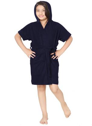 Poorak Navy Blue XL Bath Robe
