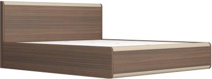 Walnut Finish Contour Engineered Wood King Box Bed – Akshni