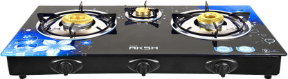 surya aksh 3 burner glass top price