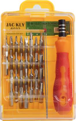 JACKLY Square Precision 32 Pc. Ratchet Screwdriver Set  (Pack of 32)