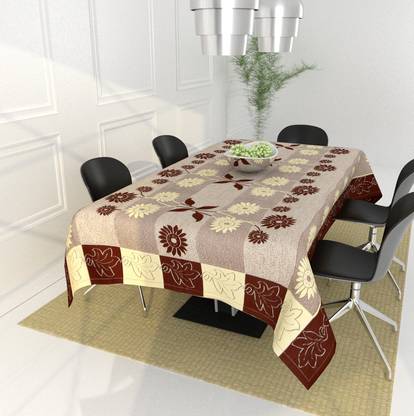 Polycotton Dining Table Cover For 6 Seater Size 60 X90 Inches Or 152 X228 Cm Exclusive Fl Polycotton Dining Table Cover For 6, 6 Chair Dining Table Cloth Size