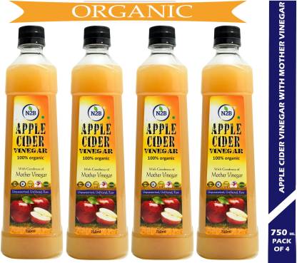 N2B Organic Apple Cider Vinegar Vinegar  (4 x 750 ml)