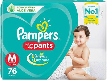 Pampers Baby Dry Pants M Buy 76 Pampers Pant Diapers For Babies Weighing 12 Kg Flipkart Com