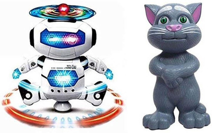 dancing robot cat