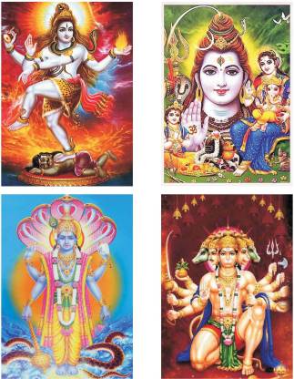 God_Poster_Shopsji_087 set of 4 poster God | Hindu God poster| God wallpaper |Indian God