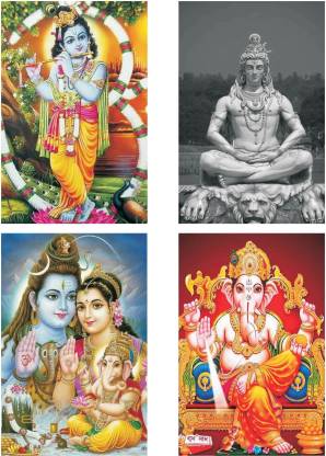 God_Poster_Shopsji_114 set of 4 poster God | Hindu God poster| God wallpaper |Indian God
