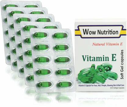 Wow Nutrition Vitamin E Capsules 400 I U Natural Source For Skin Hairs And Body Care Price In India Buy Wow Nutrition Vitamin E Capsules 400 I U Natural Source For