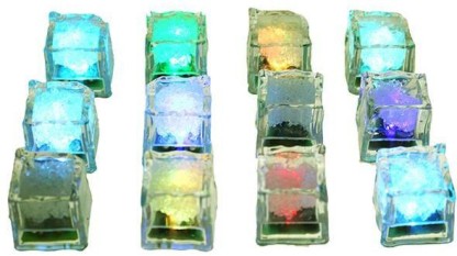 LED Ice Cube Cubetti di Ghiaccio Luce Lampeggiante Multicolore Luminous ice Decorativo per Christmas Feste Matrimoni Club Decorazione di Compleanno 12 Pezzi 