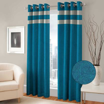 Skyloom 274 cm (9 ft) Blends Room Darkening Long Door Curtain (Pack Of 2)