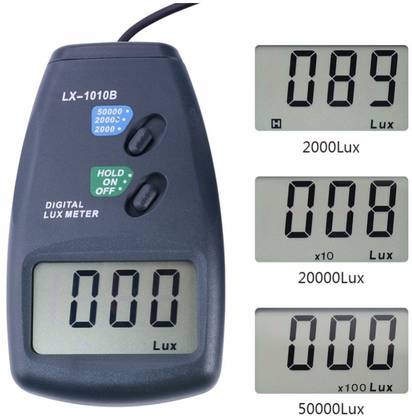 balrama digital lux meter lx 1010b camera photometer light meter tester new 3 range 50 000 lumens gauge tester tool with large lcd battery care
