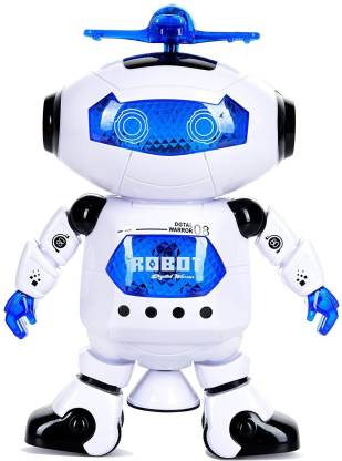 jk int Dancing Robot with Music, 3D Flashing Lights, Dancing Naughty Robot for Kids, Battery Operated Educational Toy, (Multi Color)