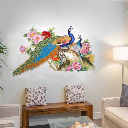 These Wall Stickers Deals Are Surprisingly Crazy At Flipkart The Big Billion Days Sale- Buy All Under ₹200 21 wall stickers for living room peacock birds nature extra large original imafkhkhhfyz8at2