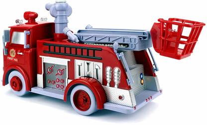 TULLY Cartoon Fire Rescue Pumper Bubble Blowing Bump & Go Battery Operated Toy Truck w Extending Crane - Cartoon Fire Rescue Pumper Bubble Blowing Bump & Go Battery Operated Toy Truck w TULLY Cartoon Fire Rescue Pumper Bubble Blowing Bump & Go Battery Operated Toy Truck w Extending Crane - Cartoon Fire Rescue Pumper Bubble Blowing Bump & Go Battery Operated Toy Truck w