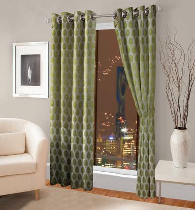 Skyloom 274 cm (9 ft) Blends Room Darkening Long Door Curtain Single Curtain