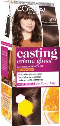 L'Oréal Paris Casting Creme Gloss Hair Color Small Pack , 500 Medium Brown  - Price in India, Buy L'Oréal Paris Casting Creme Gloss Hair Color Small  Pack , 500 Medium Brown Online