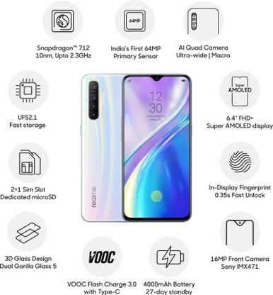 Best Phones to buy under Rs.20,000 in this Flipkart's "The Big Billion Days" Sale. 3 Realme XT (Pearl White, 64 GB)
