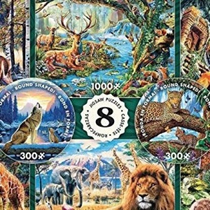1 1 1000 Pieces 300 Pieces, Wildlife 8-in-1 Multipack Puzzles - 4 750 Piece 2 550 Pieces, and