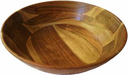 Top Craft India Wooden Big Bowl Wbb010, Large Wooden Serving Bowl