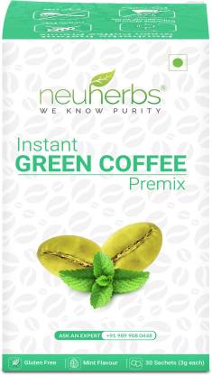 Neuherbs Instant Green Coffee Mint flovr 30 Sachet Instant Coffee