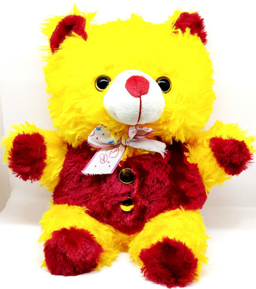 red and yellow teddy bear