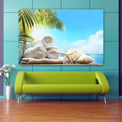 Summer Scenery Beach 3D Wallpaper HD Wallpaper No Framed 2ft X 4ft Canvas  Art - SMARTBUYER posters - Decorative, Art & Paintings posters in India -  Buy art, film, design, movie, music,