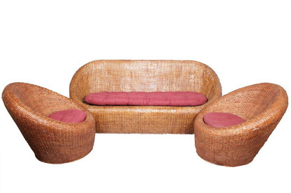 5 seater cane sofa set
