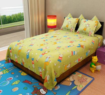Home Candy 144 TC Cotton Single Cartoon Flat Bedsheet - Buy Home Candy 144  TC Cotton Single Cartoon Flat Bedsheet Online at Best Price in India |  