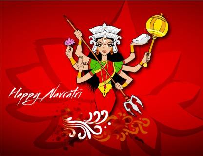 KD happy navratri Sticker Poster|hindu gods poster|Ganesh poster Paper  Print - Religious posters in India - Buy art, film, design, movie, music,  nature and educational paintings/wallpapers at 